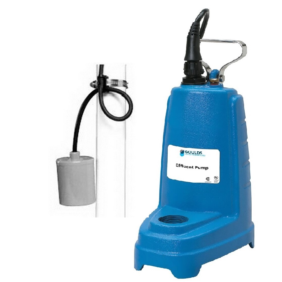 Goulds PE52M 1/2HP Submersible Effluent Pump 230V - Click Image to Close